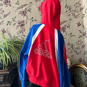 Boys Men Hoodie Adidas Red Blue Size S cotton sturdy Skateboard